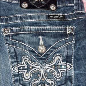 Miss Me Women's Dark Blue Embellished Jeans